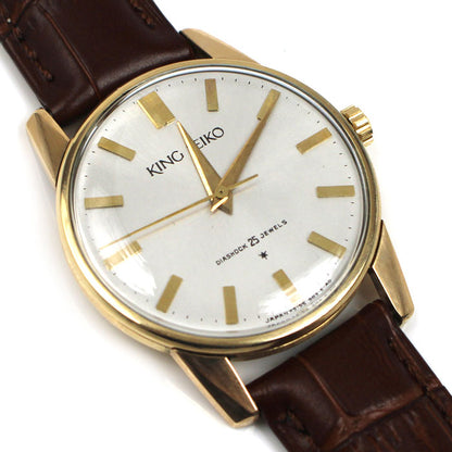 SEIKO セイコー KING SEIKO DIASHOCK 25 JEWELS 腕時計 手巻き 15034 盾メダリオン メンズ【中古】