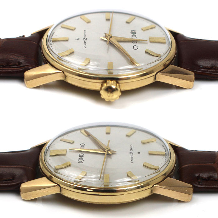 SEIKO セイコー KING SEIKO DIASHOCK 25 JEWELS 腕時計 手巻き 15034 盾メダリオン メンズ【中古】