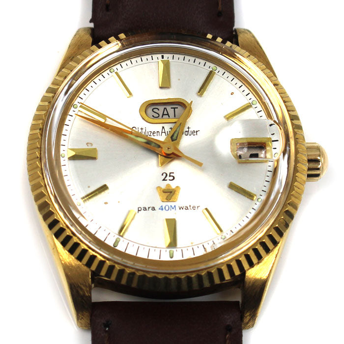 CITIZEN シチズン Auto Dater 25 腕時計 自動巻き メンズ ADSG1302-TA【中古】