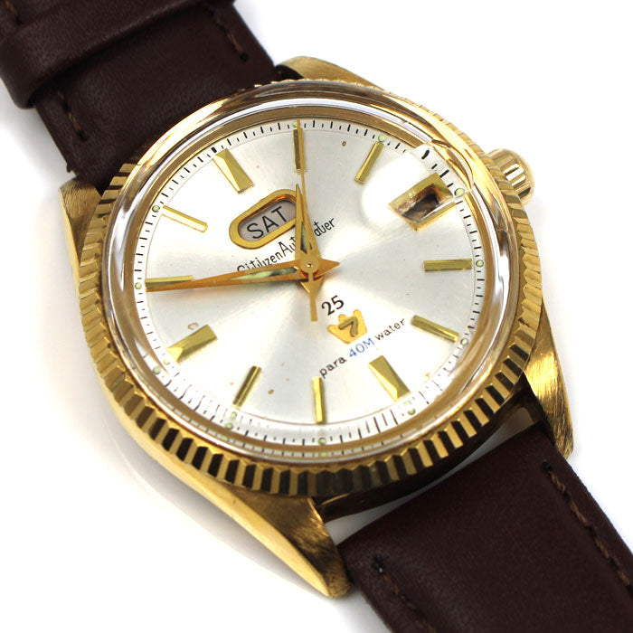 CITIZEN シチズン Auto Dater 25 腕時計 自動巻き メンズ ADSG1302-TA【中古】
