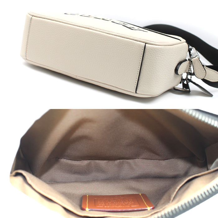 COACH コーチ グラハム クロスボディ ヴァーシティ モチーフ ショルダーバッグ チョーク/ブラック CAJ64 QBMQV アウトレット ユニセックス【中古】