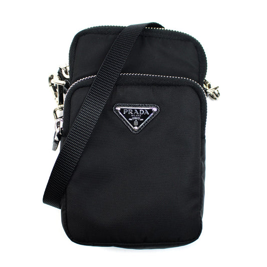 PRADA プラダ Re-Nylon フォンケース ショルダーバッグ ブラック 2ZT024_2DMI_F0002 ユニセックス【中古】