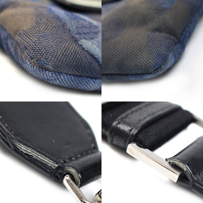 JIMMY CHOO ジミーチュウ カモフラージュ デニム ショルダーバッグ ネイビー KIMI-CDJ-0097 メンズ【中古】