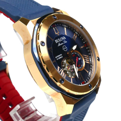 BULOVA マリンスター 腕時計 自動巻き ゴールド 98A227 メンズ【中古】【美品】