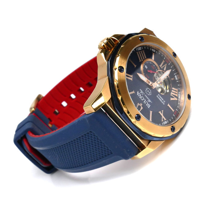 BULOVA マリンスター 腕時計 自動巻き ゴールド 98A227 メンズ【中古】【美品】