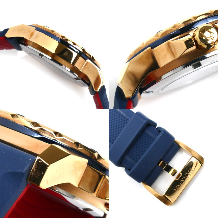 BULOVA マリンスター 腕時計 自動巻き ゴールド 98A227 メンズ【中古】【美品】