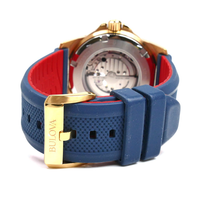 BULOVA マリンスター 腕時計 自動巻き ゴールド 98A227 メンズ【中古】【美品】