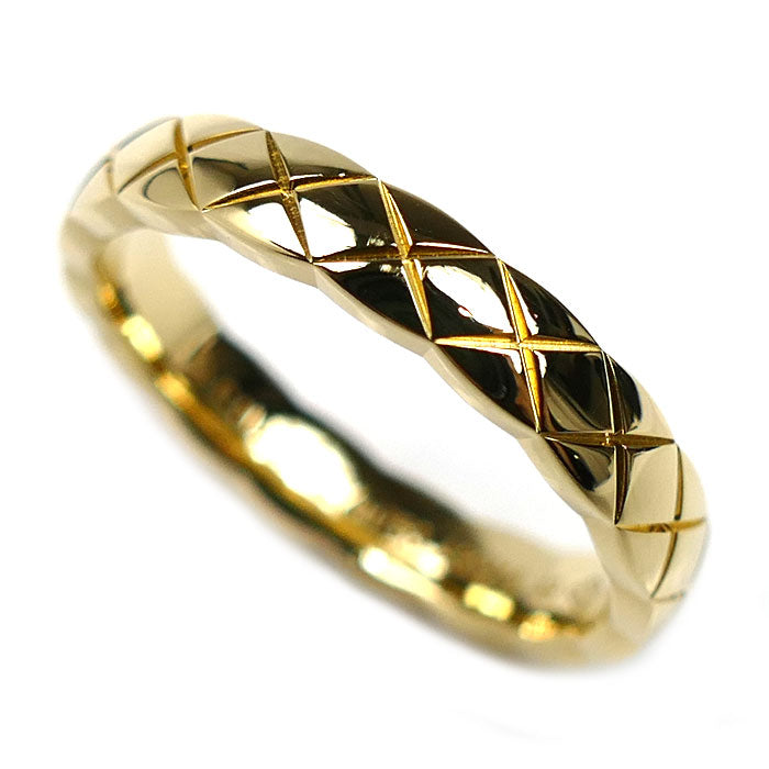 CHANEL シャネル K18YG イエローゴールド ココクラッシュ ミニ リング・指輪 J11794 9号 49 3.6g レディース【中古】【美品】