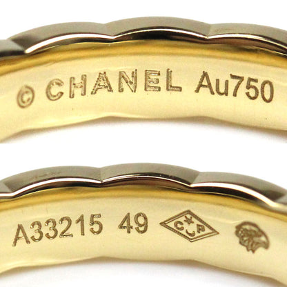 CHANEL シャネル K18YG イエローゴールド ココクラッシュ ミニ リング・指輪 J11794 9号 49 3.6g レディース【中古】【美品】