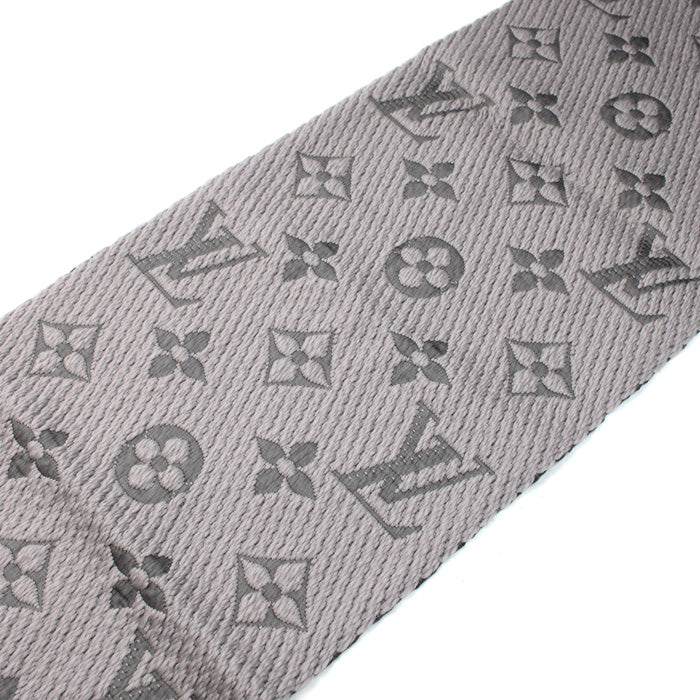 LOUIS VUITTON ルイ・ヴィトン エシャルプ ロゴマニア マフラー グレー M74742 GM1221 レディース【中古】