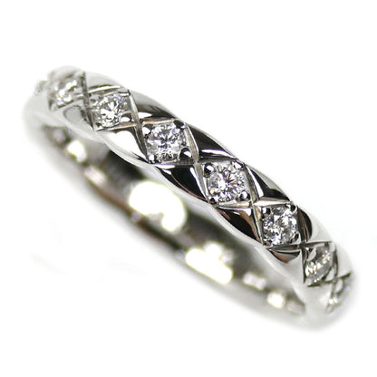 CHANEL シャネル K18WG ホワイトゴールド ココクラッシュ ミニ フルダイヤ リング・指輪 J11871 ダイヤモンド 9号 49 3.0g レディース【中古】【美品】