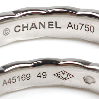 CHANEL シャネル K18WG ホワイトゴールド ココクラッシュ ミニ フルダイヤ リング・指輪 J11871 ダイヤモンド 9号 49 3.0g レディース【中古】【美品】