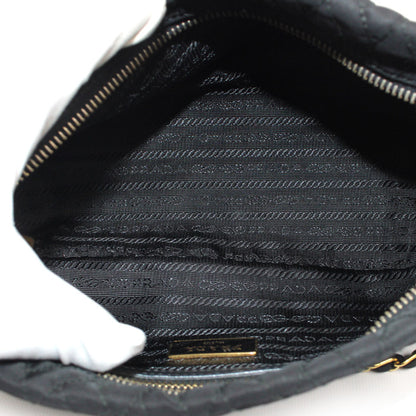 PRADA プラダ キルティング チェーンショルダー ショルダーバッグ ブラック BR4641 レディース【中古】