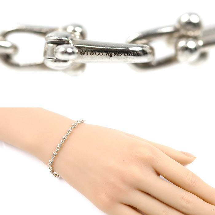 TIFFANY&Co. ティファニー シルバー925 ハードウェア マイクロリンク ブレスレット 60417059 6.4g 17cm ミディアム レディース【中古】