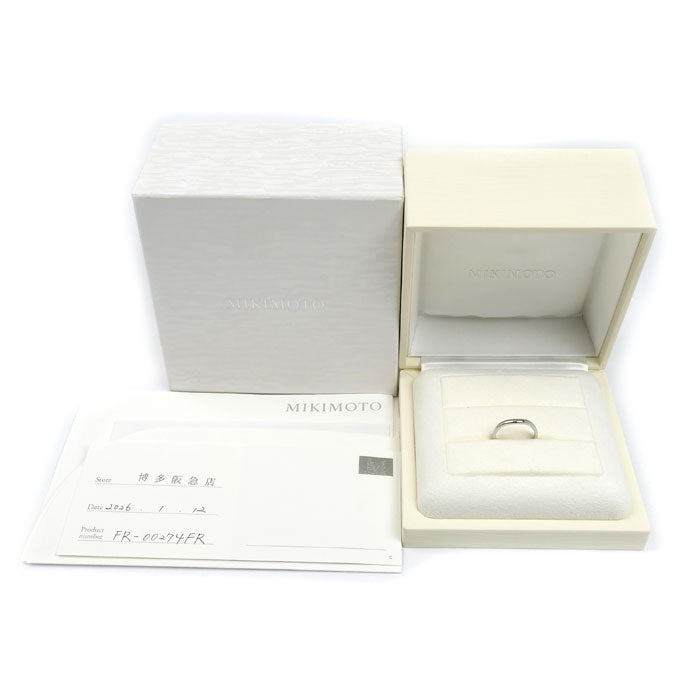 MIKIMOTO ミキモト Pt950プラチナ リング・指輪 FR-274R 11号 2.9g レディース【中古】【美品】