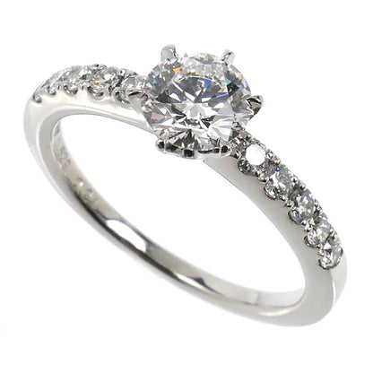 Pt900プラチナ リング・指輪 ダイヤモンド0.629ct/0.24ct 12号 4.2g レディース【中古】【美品】