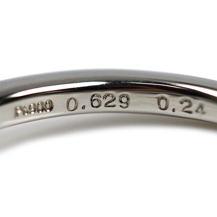Pt900プラチナ リング・指輪 ダイヤモンド0.629ct/0.24ct 12号 4.2g レディース【中古】【美品】