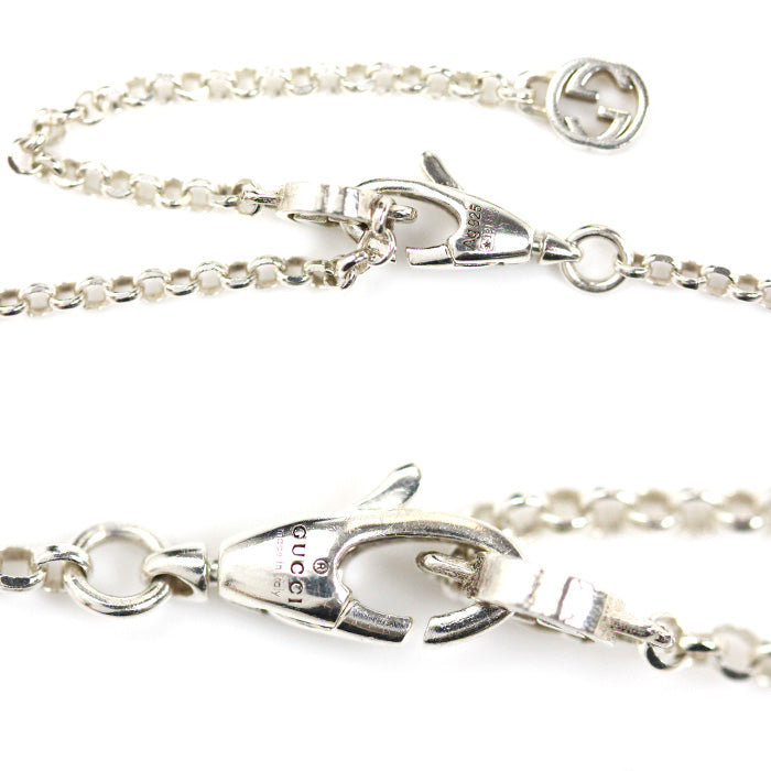 GUCCI グッチ シルバー925 ダブル G ネックレス ネックレス 770724 J8400 8106 5.4g 39/44cm レディース【中古】