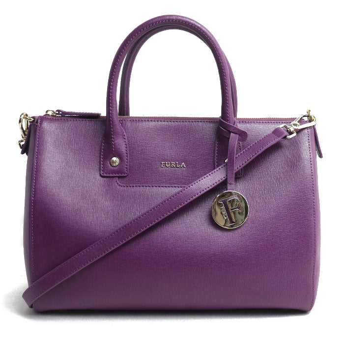 Furla フルラ リンダ 2Wayショルダーバッグ パープル レディース【中古】【美品】