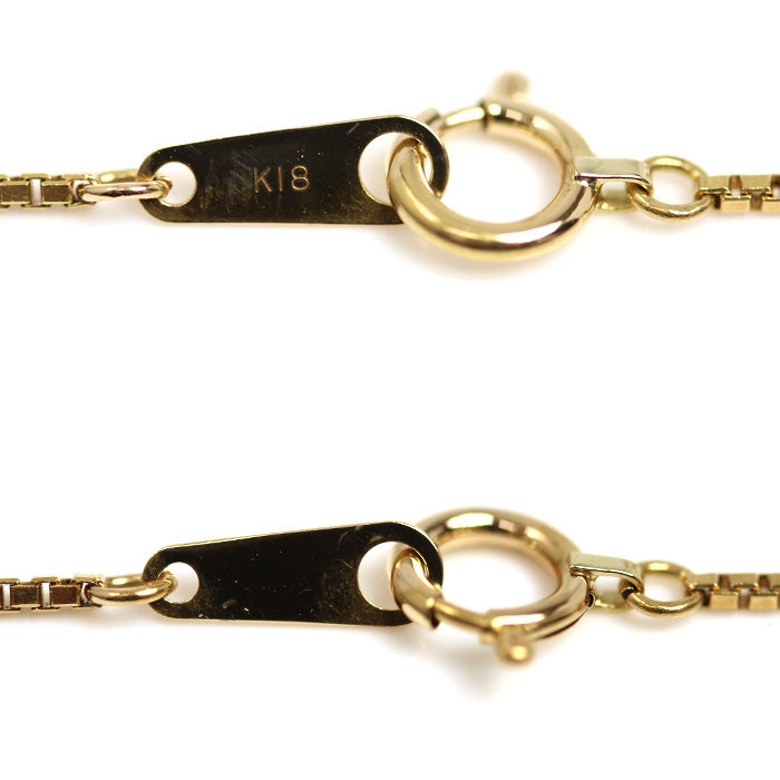 K18YG イエローゴールド ネックレス ベネチアン 5.1g 63cm レディース【中古】