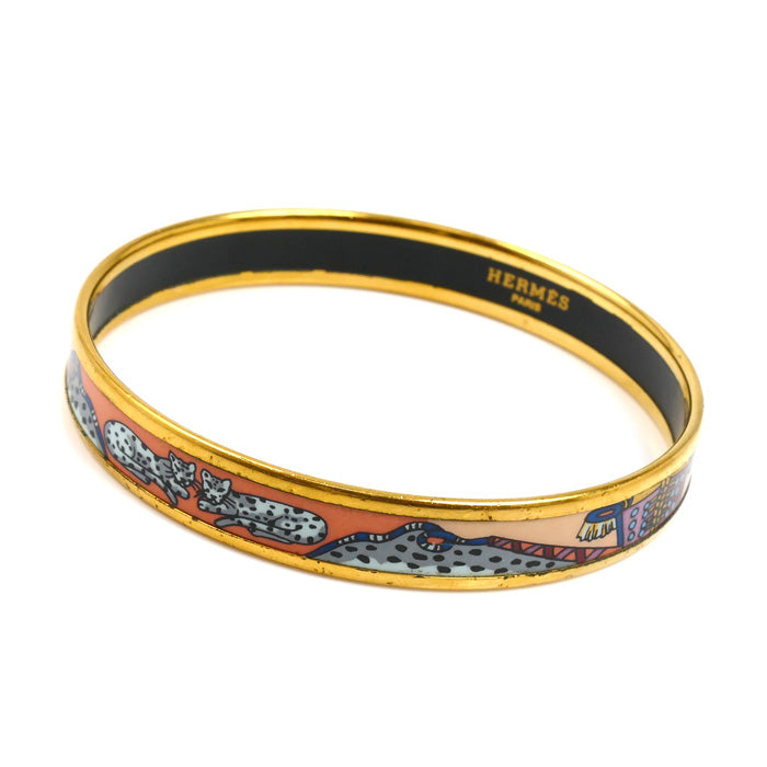 HERMES エルメス エナメル七宝 エマイユPM バングル 七宝 GP【中古】