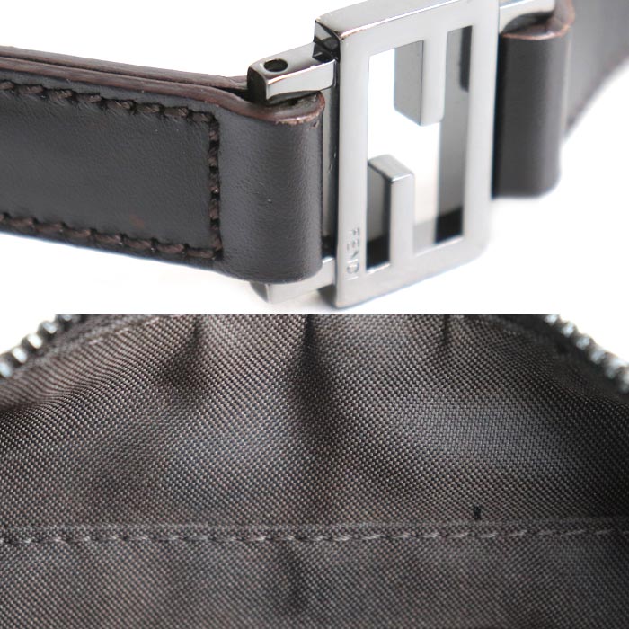 FENDI フェンディ ズッキーノ ワンショルダー ハンドバッグ ブラウン 8BR440 レディース【中古】