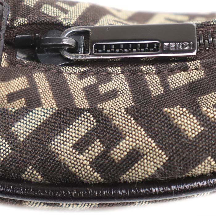 FENDI フェンディ ズッキーノ ワンショルダー ハンドバッグ ブラウン 8BR440 レディース【中古】