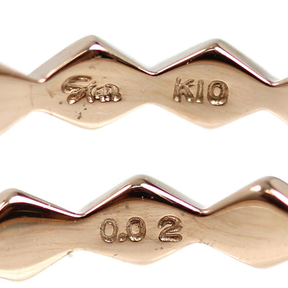 STAR JEWELRY スタージュエリー K10PG ピンクゴールド スノーライト リング・指輪 ダイヤモンド0.02ct 9号 1.1g レディース【中古】【美品】
