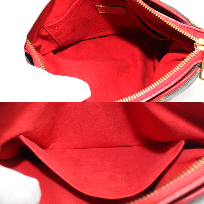 LOUIS VUITTON ルイ・ヴィトン パラス BB ショルダーバッグ モノグラム ブラウン レッド M41241 SN0165 レディース【中古】