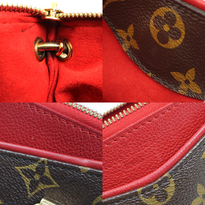 LOUIS VUITTON ルイ・ヴィトン パラス BB ショルダーバッグ モノグラム ブラウン レッド M41241 SN0165 レディース【中古】