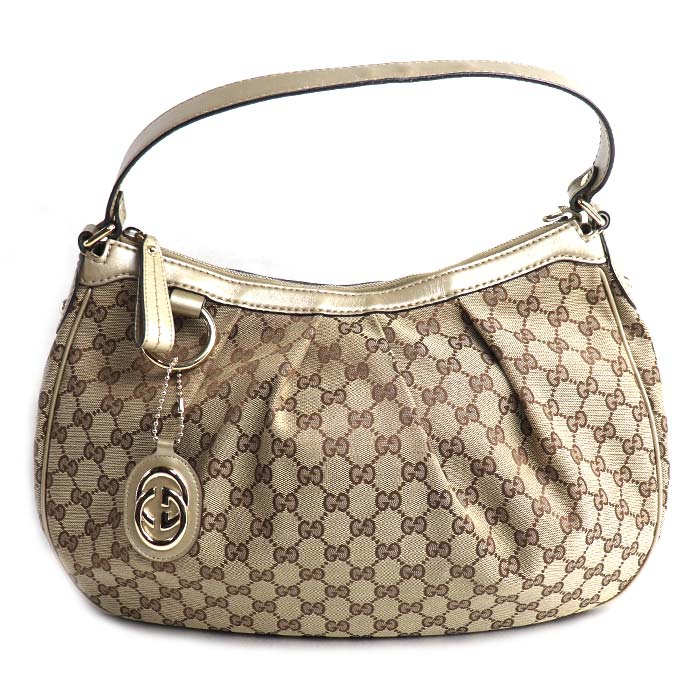 GUCCI グッチ GGキャンバス スーキー ショルダーバッグ ベージュ ゴールド 232955 レディース【中古】