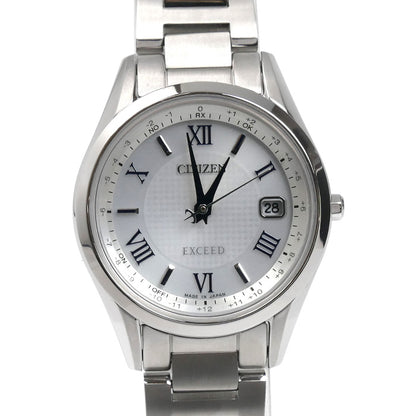 CITIZEN シチズン EXCEED エコドライブ 腕時計 ソーラー ES9370-62A 電波 レディース【中古】【極美品】