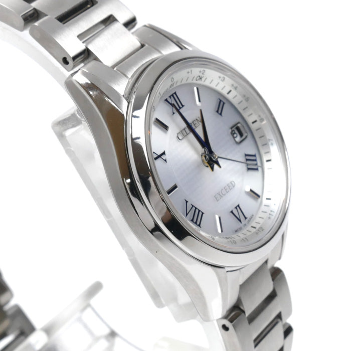 CITIZEN シチズン EXCEED エコドライブ 腕時計 ソーラー ES9370-62A 電波 レディース【中古】【極美品】