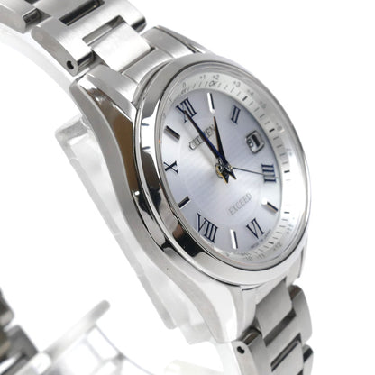 CITIZEN シチズン EXCEED エコドライブ 腕時計 ソーラー ES9370-62A 電波 レディース【中古】【極美品】