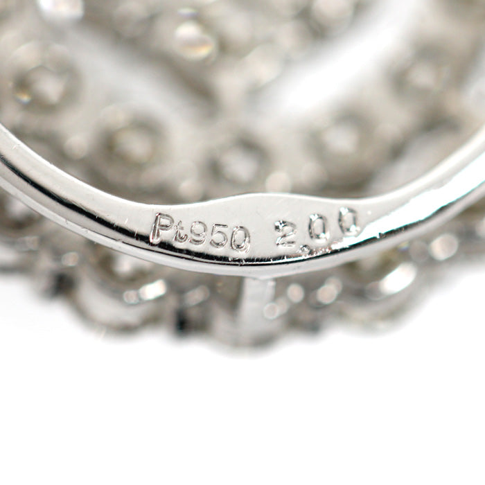 Pt950プラチナ ペンダントトップ ダイヤモンド2.00ct 3.6g レディース【中古】