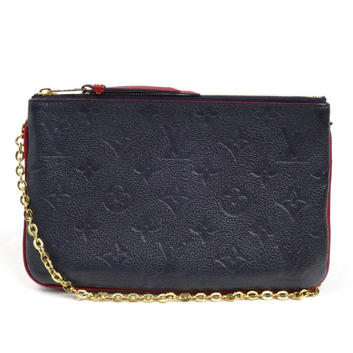 LOUIS VUITTON ルイ・ヴィトン ポシェット ドゥーブル ジップ ショルダーバッグ モノグラムアンプラント マリーヌルージュ/バイカラー M63916 GI4158 レディース【中古】