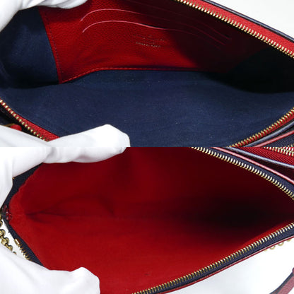 LOUIS VUITTON ルイ・ヴィトン ポシェット ドゥーブル ジップ ショルダーバッグ モノグラムアンプラント マリーヌルージュ/バイカラー M63916 GI4158 レディース【中古】