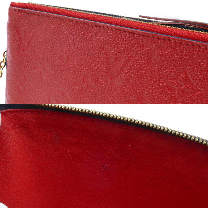 LOUIS VUITTON ルイ・ヴィトン ポシェット ドゥーブル ジップ ショルダーバッグ モノグラムアンプラント マリーヌルージュ/バイカラー M63916 GI4158 レディース【中古】