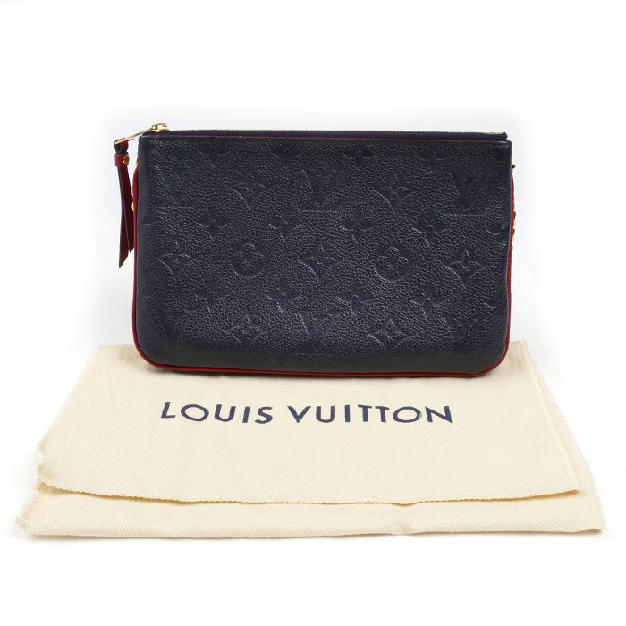 LOUIS VUITTON ルイ・ヴィトン ポシェット ドゥーブル ジップ ショルダーバッグ モノグラムアンプラント マリーヌルージュ/バイカラー M63916 GI4158 レディース【中古】