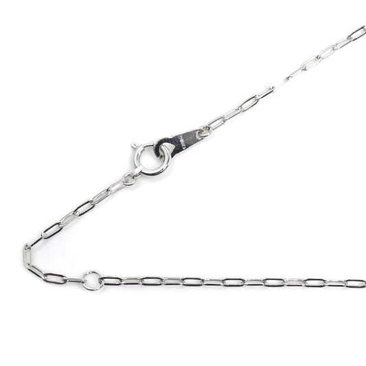 K18WG ホワイトゴールド ネックレス 小豆 2.5g 40cm レディース【中古】