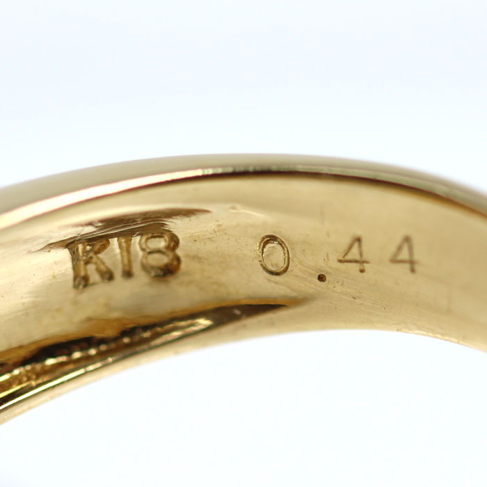 K18YG イエローゴールド バタフライ リング・指輪 ダイヤモンド0.44ct 13.5号 5.4g レディース【中古】