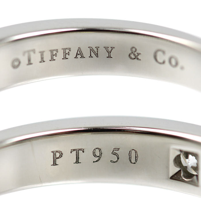 TIFFANY&Co. ティファニー Pt950プラチナ ハーフエタニティ リング・指輪 ダイヤモンド 16号 7.7g レディース【中古】【美品】