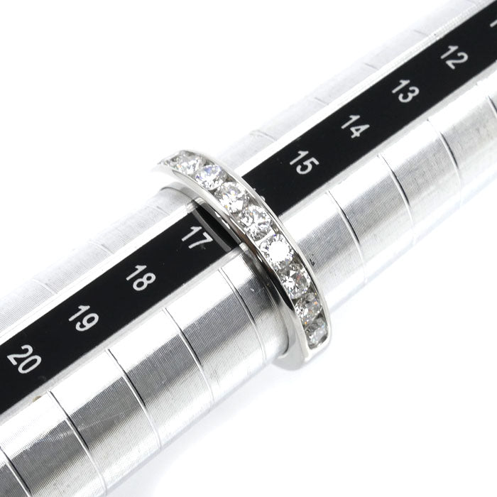 TIFFANY&Co. ティファニー Pt950プラチナ ハーフエタニティ リング・指輪 ダイヤモンド 16号 7.7g レディース【中古】【美品】
