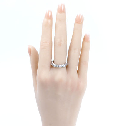 TIFFANY&Co. ティファニー Pt950プラチナ ハーフエタニティ リング・指輪 ダイヤモンド 16号 7.7g レディース【中古】【美品】