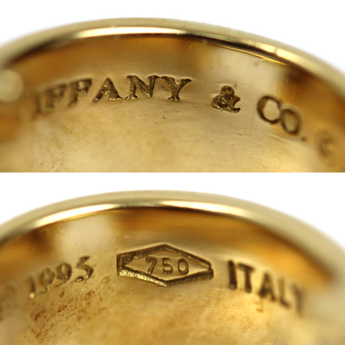 TIFFANY&Co. ティファニー K18YG イエローゴールド アトラス フープ ピアス 11.5g レディース【中古】【美品】