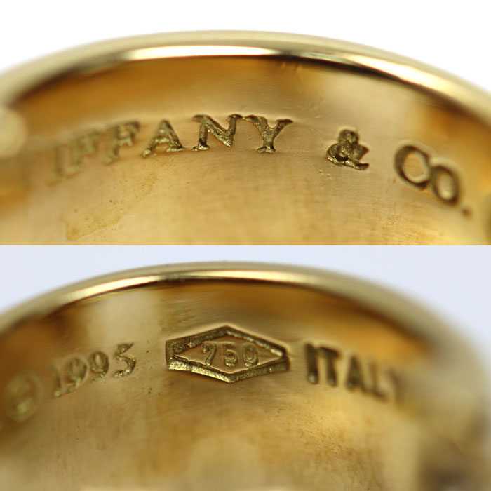 TIFFANY&Co. ティファニー K18YG イエローゴールド アトラス フープ ピアス 11.5g レディース【中古】【美品】