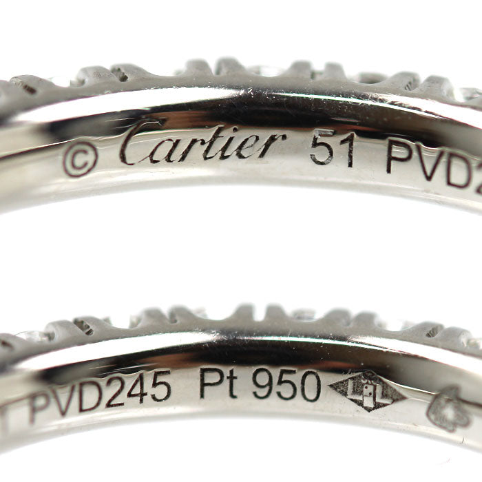 CARTIER カルティエ Pt950プラチナ エタンセル ドゥ カルティエ ハーフエタニティ リング・指輪 B4216351 ダイヤモンド 11号 51 4.4g レディース【中古】