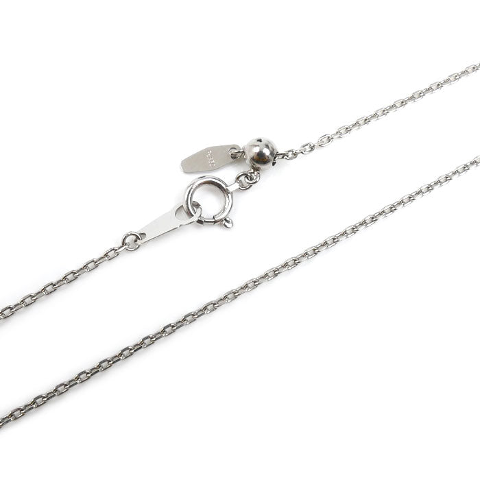 Pt850プラチナ ネックレス 小豆 3.8g ～45cm フリーチェーン レディース【中古】