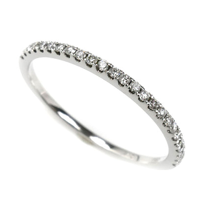 K18WG ホワイトゴールド ハーフエタニティ リング・指輪 ダイヤモンド0.15ct 13号 1.2g レディース【中古】【美品】