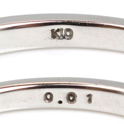 K10WG ホワイトゴールド リング・指輪 ダイヤモンド0.01ct 9号 0.9g レディース【中古】